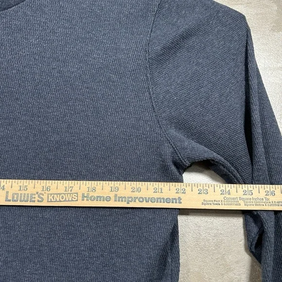 St. John's Bay Shirt Henley Sweater Men's Extra Large Long Sleeve Blue Knit - Picture 6 of 7